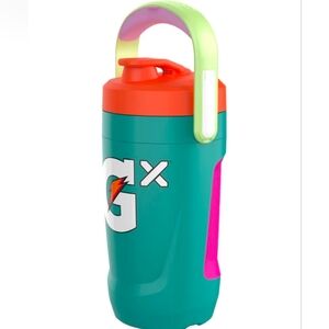 Gatorade Gx 64oz Water Bottle - Jade Bright Neon Retrol Colors Turquoise Orange